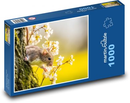 Mysz - las, drzewo - Puzzle 1000 elementów, rozmiar 60x46 cm