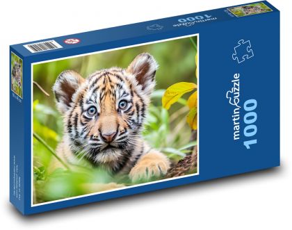 Tiger - mláďa, tiger - Puzzle 1000 dielikov, rozmer 60x46 cm