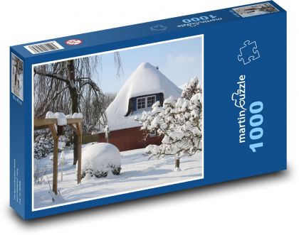 Snow - winter, landscape - Puzzle 1000 pieces, size 60x46 cm 