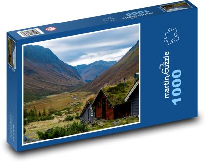 Norsko - krajina, údolí - puzzle 1000 dílků