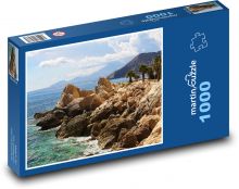 Pobřeží - skály, pláž Puzzle 1000 dílků - 60 x 46 cm