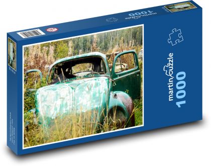 Vrak - auto, les - Puzzle 1000 dielikov, rozmer 60x46 cm