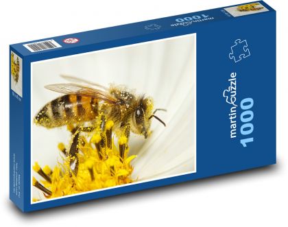 Opýlení - včela, hmyz  - Puzzle 1000 dílků, rozměr 60x46 cm
