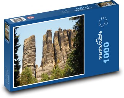 Labský pieskovec - skaly, hory - Puzzle 1000 dielikov, rozmer 60x46 cm