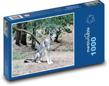 Vlk - zviera, les - Puzzle 1000 dielikov, rozmer 60x46 cm