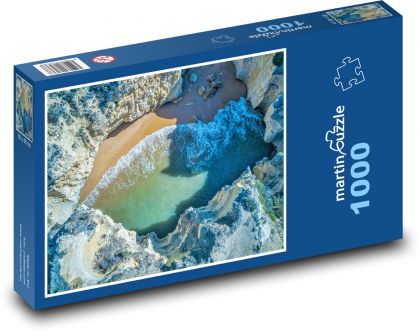 Beach - Portugal, cliff - Puzzle 1000 pieces, size 60x46 cm 