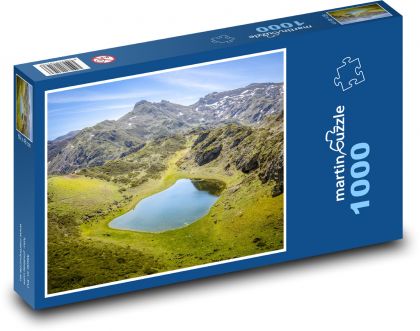 Jazero - hory, príroda - Puzzle 1000 dielikov, rozmer 60x46 cm