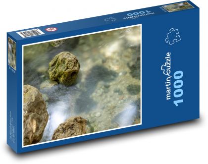 Řeka - pláž, zátoka - Puzzle 1000 dílků, rozměr 60x46 cm