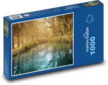 Fluss - Park, Wald Puzzle 1000 Teile - 60 x 46 cm