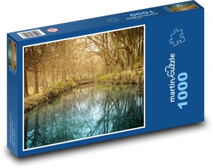 Rzeka - park, las - Puzzle 1000 elementów, rozmiar 60x46 cm