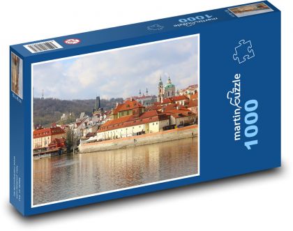 Praga - Wełtawa, miasto - Puzzle 1000 elementów, rozmiar 60x46 cm