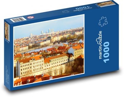 Praha - město, zahrada  - Puzzle 1000 dílků, rozměr 60x46 cm