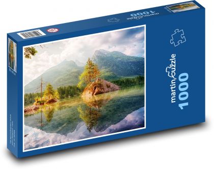 Jezero - voda, příroda - Puzzle 1000 dílků, rozměr 60x46 cm