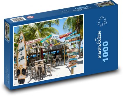 Willemstad - beach, bar - Puzzle 1000 pieces, size 60x46 cm 