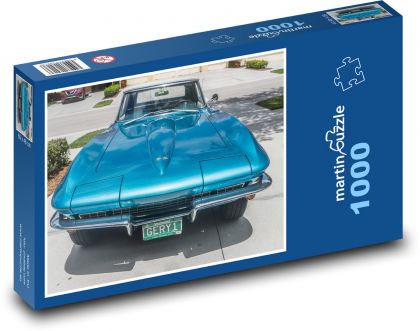 Corvette 1967 - zabytkowy samochód, samochód - Puzzle 1000 elementów, rozmiar 60x46 cm