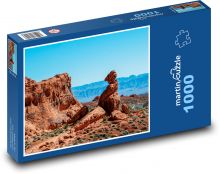 Údolí ohně - Nevada, červená skála Puzzle 1000 dílků - 60 x 46 cm