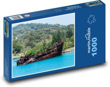 Mahogany Bay - vrak lodi, přístav Puzzle 1000 dílků - 60 x 46 cm