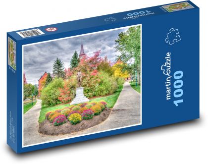 University of Vermont - lístie, jeseň - Puzzle 1000 dielikov, rozmer 60x46 cm