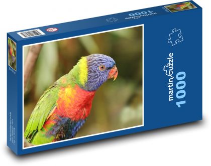 Papoušek  - pták, zvíře - Puzzle 1000 dílků, rozměr 60x46 cm