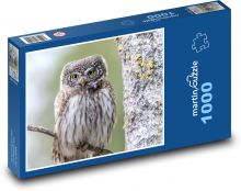 Sova na větvi - pták, zvíře Puzzle 1000 dílků - 60 x 46 cm