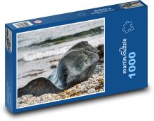 Pláž - vlny, kamene Puzzle 1000 dielikov - 60 x 46 cm