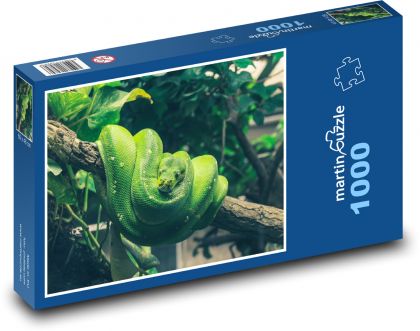 Eine Python an einem Baum - ein Tier, eine Schlange - Puzzle - 1000 Teile