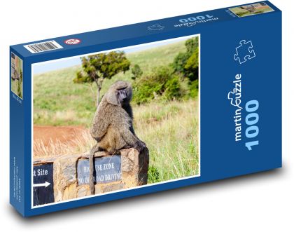 Monkey - savana, Keňa - Puzzle 1000 dielikov, rozmer 60x46 cm