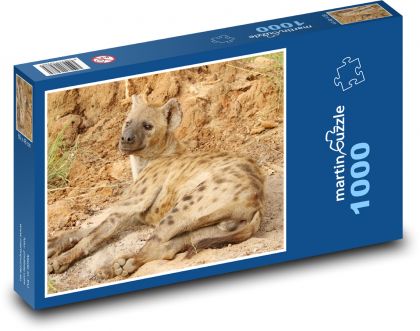 Hyena - masožravec, Afrika - Puzzle 1000 dílků, rozměr 60x46 cm