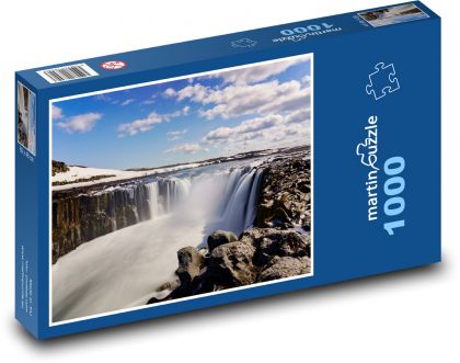 Vodopád - Island, tok - puzzle 1000 dílků