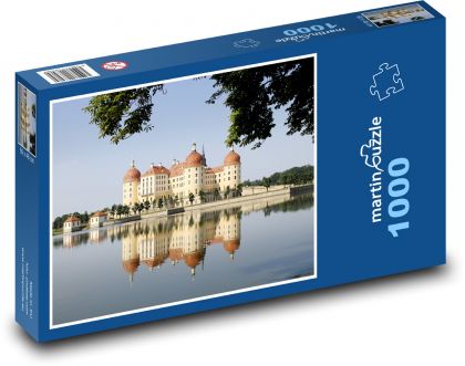 Hrad Moritzburg - pohádkový hrad, Sasko - Puzzle 1000 dílků, rozměr 60x46 cm