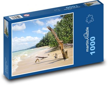 Pláž - Thajsko, písek - Puzzle 1000 dílků, rozměr 60x46 cm