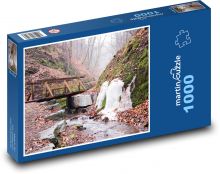 Příroda - řeka, most Puzzle 1000 dílků - 60 x 46 cm