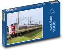 Pociąg - Japonia, tory Puzzle 1000 elementów - 60x46 cm