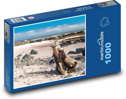 Pláž - moře, písek - Puzzle 1000 dílků, rozměr 60x46 cm