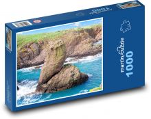Útesy - vlny, moře Puzzle 1000 dílků - 60 x 46 cm