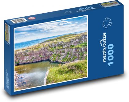 Pláž - útes, příroda - Puzzle 1000 dílků, rozměr 60x46 cm