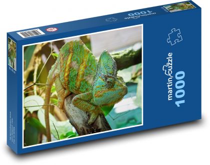 Chameleon - ještěrka, plaz - Puzzle 1000 dílků, rozměr 60x46 cm
