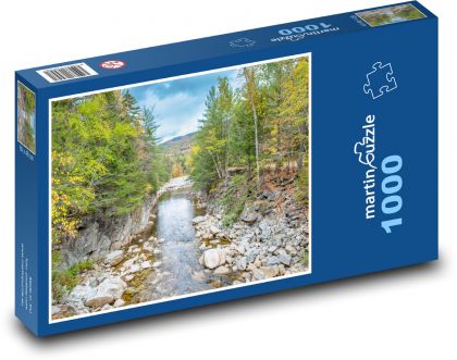 Řeka - podzim, les - Puzzle 1000 dílků, rozměr 60x46 cm