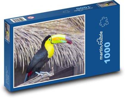 Tukan - ptak, zwierzę - Puzzle 1000 elementów, rozmiar 60x46 cm
