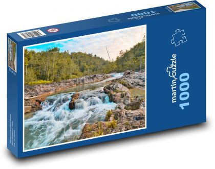 Vodopád - rieka, pereje - Puzzle 1000 dielikov, rozmer 60x46 cm