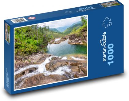 Vodopády - peřeje, rieky - Puzzle 1000 dielikov, rozmer 60x46 cm