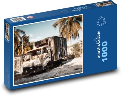Nákladní vůz - vrak, vozidlo - puzzle 1000 dílků