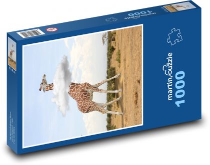 Žirafa - zvíře, mrak - Puzzle 1000 dílků, rozměr 60x46 cm