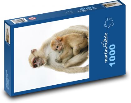 Opica - kuriatko, zviera - Puzzle 1000 dielikov, rozmer 60x46 cm