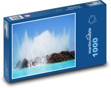 Ostrov - vodní prvek, skály Puzzle 1000 - 60x46 cm