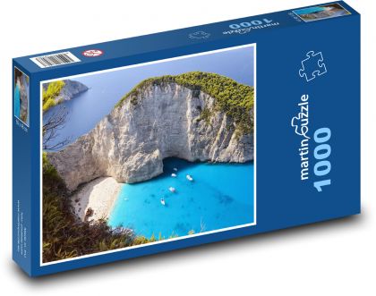 Zakynthos - pláž, ostrov - Puzzle 1000 dílků, rozměr 60x46 cm