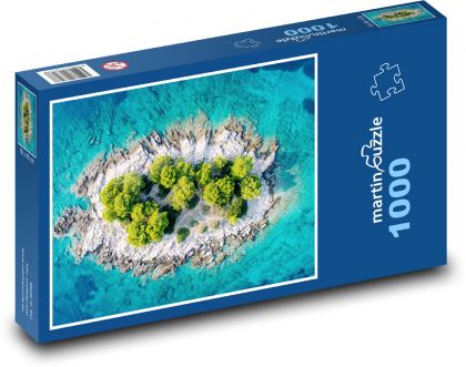 Wyspa - morze, Chorwacja - Puzzle 1000 elementów, rozmiar 60x46 cm