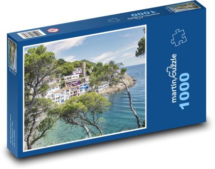 Španělsko - pláž, město - Puzzle 1000 dílků, rozměr 60x46 cm
