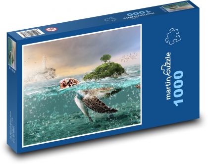 Ozean - Insel, Tier - Puzzle - 1000 Teile