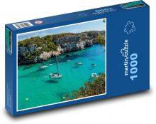 Beach - Spain, yachts Puzzle 1000 pieces - 60 x 46 cm 